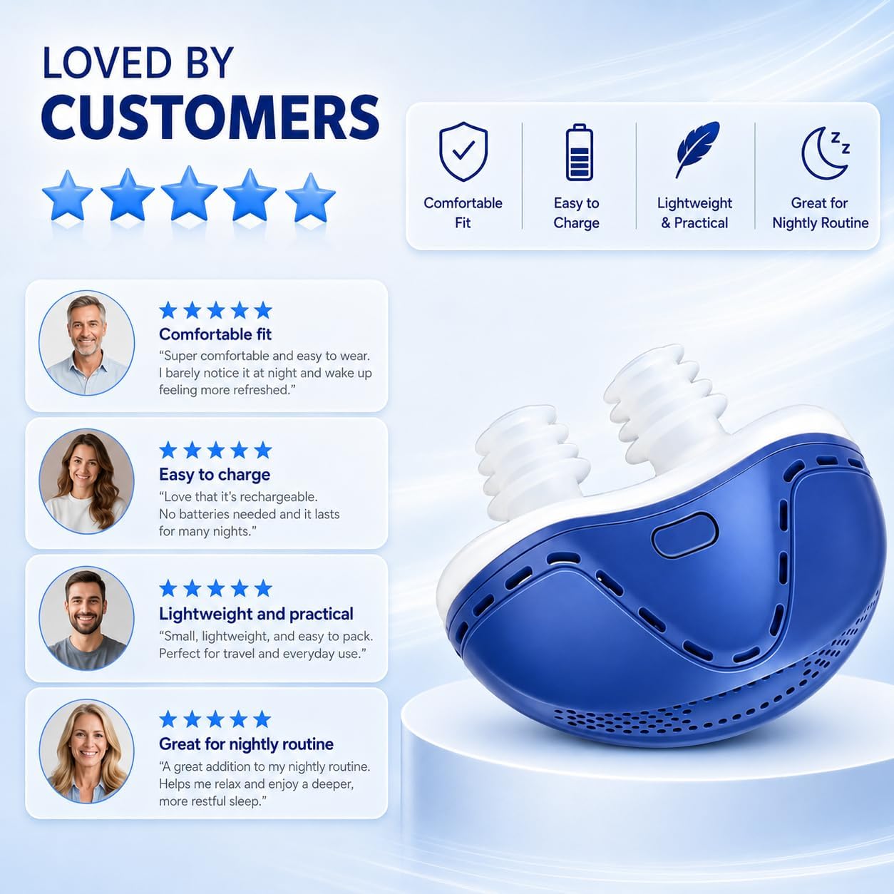 Double Vortex Anti-Snoring Airflow Device